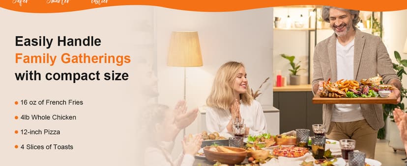 Nuwave Bravo Pro Smart 21QT Toaster Oven Air Fryer Combo, Convection Oven Countertop, 10 functions all in 1, with even & quick crisp technology, 50-450°F, 1800W, Stainless Steel