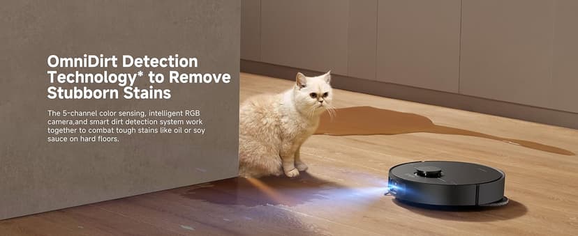 DREAME X40 Ultra Robotic Vacuum with Removable & Liftable Mop, 12,000Pa Suction, Side Brush Extensive Cleaning, 158°F Mop & Washboard Self Cleaning, Auto-Empty, Auto Refill, liftable Brushes