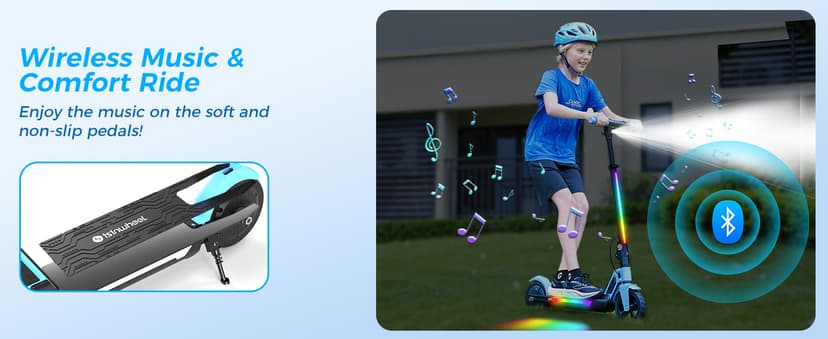 isinwheel S7 Electric Scooter for Kids Ages 8-14, 250W Foldable and 3 Adjustable Heights Kids Electric Scooter with 3 Speeds (5/8/12 Mph), Cruise Control, LED Display, Gift for Kid