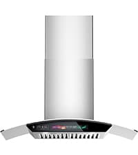 30 inch Wall Mount Range Hood Tempered Glass 900 CFM, Voice/Gesture/Touch Control, Stainless Steel Kitchen Hood Vent with 4 Speed Exhaust Fan, Adjustable Lights, Memory Mode