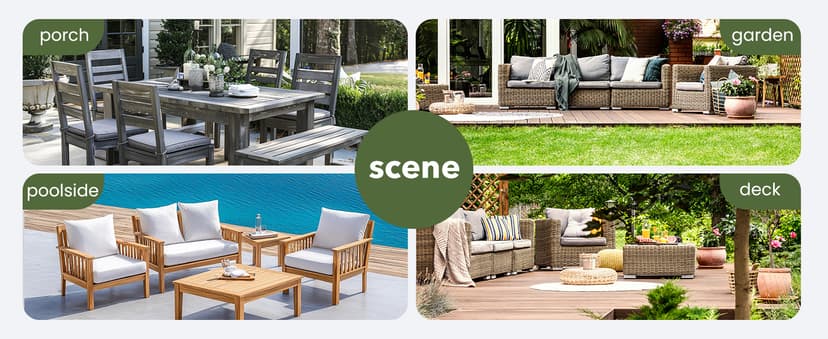 7 Piece Outdoor Dining Set Cast Aluminum, Retro Patio Dining Furniture Set for 6 Includes 59” Rectangular Table 2 Swivel Chairs with Thicker Cushions and Umbrella Hole for Patio Deck Garden