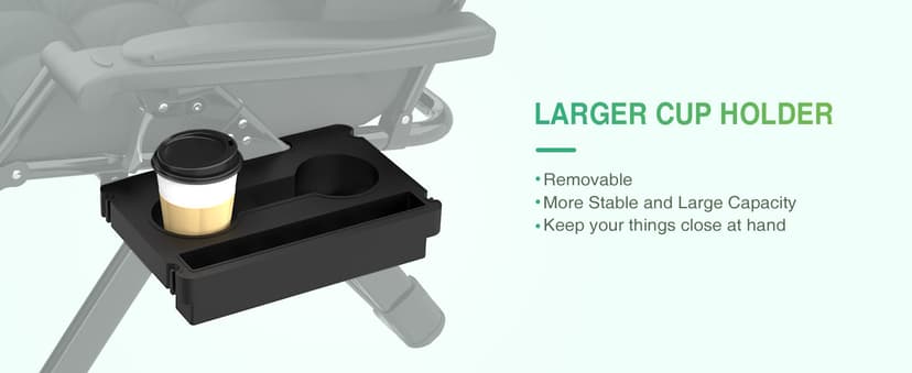 Suteck Oversized Zero Gravity Chair,33In XXL Lounge Chair w/Removable Cushion&Headrest, Reclining Camping Chair w/Upgraded Lock and Footrest, Reclining Patio Chairs Recliner for Indoor Outdoor,500LBS