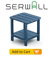 SERWALL Foldable Adirondack Chair Set of 4 for Patio Garden Outdoors Fire Pit-Ocean Blue