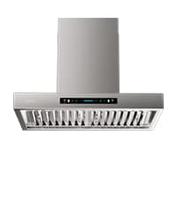 IKTCH 36-Inch Wall Mount Range Hood, 900 CFM Ducted Vent Hood with 4-Speed Fan, Gesture Sensing & Touch Control, Stainless Steel Kitchen Chimney Vent with Adjustable LED Lights