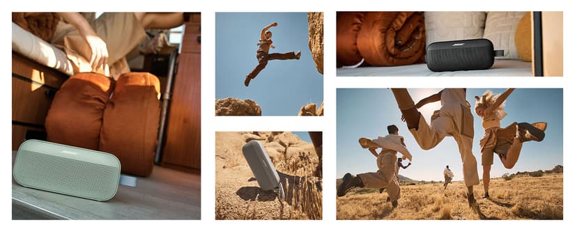 Bose SoundLink Flex Portable Bluetooth Speaker (2nd Gen), Portable Outdoor Speaker with Hi-Fi Audio, Up to 12 Hours Battery Life, Waterproof and Dustproof, Black