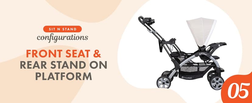 Baby Trend Infant and Toddler Double Stroller & Car Seat Combo, 2 Pc Set, Khaki - Portable and Lightweight Stroller Duo and Car Seat Travel System Tandem
