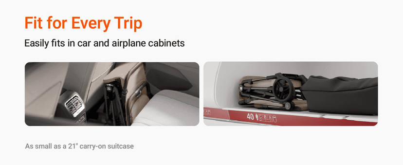 MAMAZING Lightweight Baby Travel Stroller with Carbon Fiber Frame, Compact & Airplane-Friendly, One-Handed Folding Design, 11.6 lbs, Perfect for Toddlers, Organizer & Cushion Included, Simply Taupe