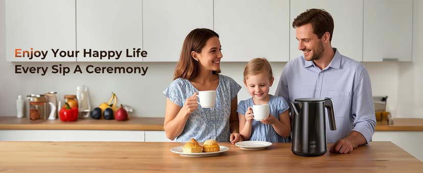 Electric Kettle 1.0L 1200W, 7 Temp Settings, 4H Keep-Warm, Fast-Boil Stainless Steel Electric Tea Kettle, 120V Water Boiler with Auto-Shut Off, Cool Touch PP Exterior for Home Office, Black