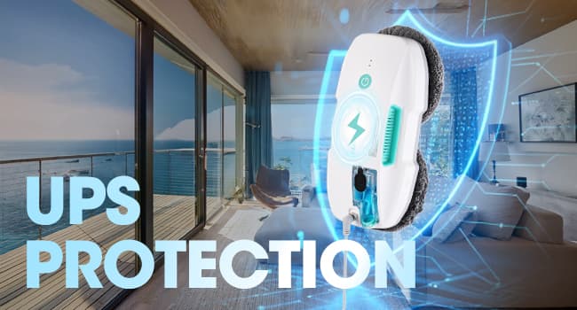 HAUSHOF Robot Window Cleaner with 3800Pa Suction, Auto Water Spray, AI Path Planning & Edge Detection, Remote Control for High-Rise Window, Glass Door