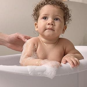 Frida Baby 4-in-1 Grow-with-Me Baby Bathtub, Baby Tub for Newborns to Toddler with Removable Bath Seat & Backrest for Bath Support in Tub