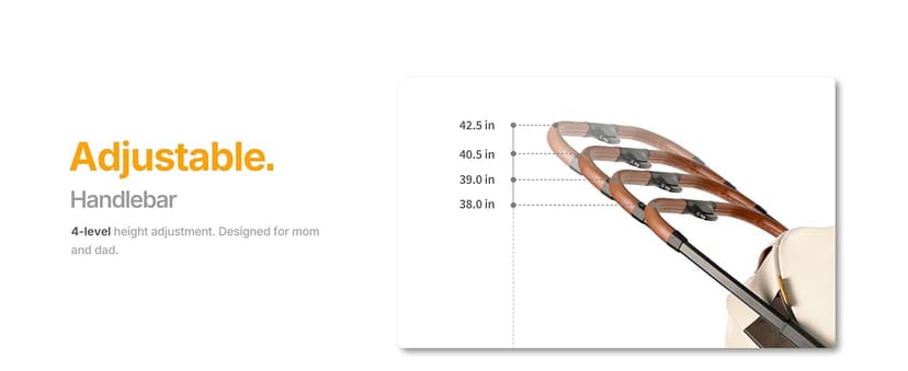 Tandem Wagon Stroller for 2 Kids, All-Terrain with Removable UV-Protection Canopy, Adjustable Push/Pull Handle, Snack Tray & Cup Holders, Perfect for Baby and Toddler(Khaki)