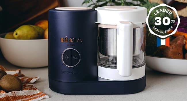 BEABA Babycook Neo Baby Food Maker | Non-Toxic Glass & Stainless Steel | Trusted by Celebrity Moms | Sustainable Baby Food Processor | Global Leader | 34 Servings in 20 Mins