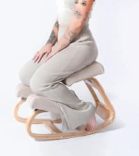 Sleekform Ergonomic Kneeling Chair - Adjustable Seat Angle and Height - Ergonomic Posture Kneeling Stool Chairs for Office and Home - Thick Comfortable Cushions, Wheels