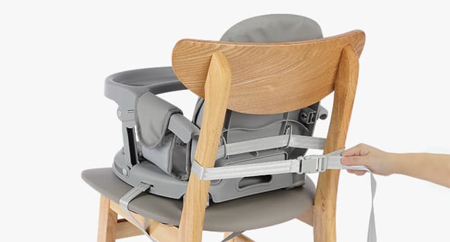 YOLEO Baby High Chair Booster Seat for Dining Table, Adjustable Height Travel Foldable High Chairs with Tray