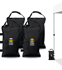 CROWN SHADES 10x10 Pop up Canopy Tent Instant Canopy with 150D Silver Coated Fabric Including 2 Half Sidewalls, 4 Ropes, 8 Stakes, 4 Weight Bags, STO 'N Go Bag, White