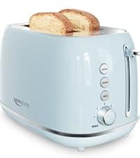 Keenstone Toaster 2 Slice, Retro Wide Slot Stainless Steel Toaster with 6 Browning Levels, Reheat & Defrost, for Bagel, Toast, Bread, Kitchen Essentials, Removable Crumb Tray, White