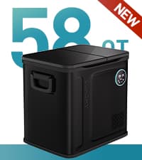 EUHOMY 12 Volt Refrigerator, 69QT Electric Cooler Powered by SECOP, Dual Zone Car Refrigerator -4℉~68℉, 12V Fridge 12/24V DC 110-240V AC, Portable Freezer for Camping, Travel, Boat