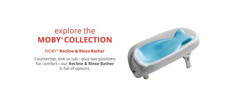 Skip Hop Baby Bath Tub, Moby Recline and Rinse