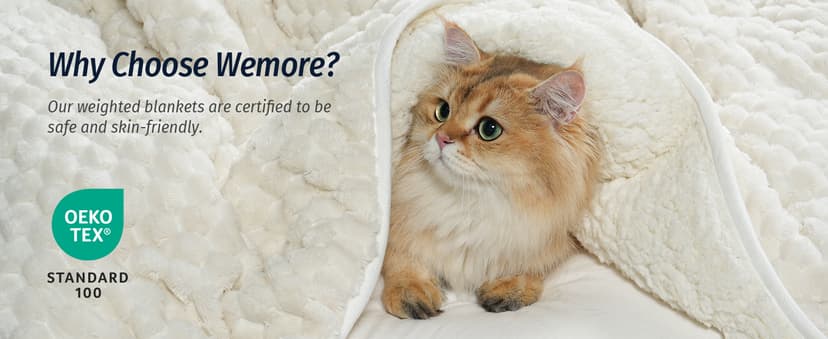 Wemore Fleece Weighted Blanket for Adults (60" x 80" 15lbs, Cream White), Dual Sided Cozy Soft Sherpa Heavy Blanket with 3D Imitation Turtle Shell Warm Jacquard Flannel for Couch and Bed