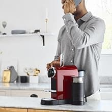 Nespresso Essenza Mini Espresso Machine by Breville with Milk Frother,20.3 fl oz, Piano Black