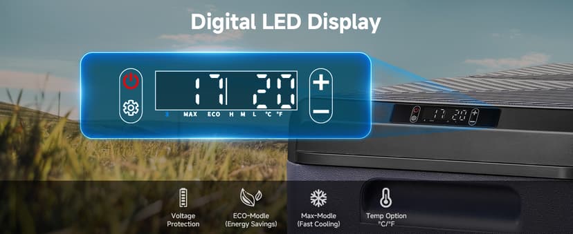 BODEGACOOLER 12 Volt Car Refrigerator, 79QT(75L) IPX4 Waterproof Electric Cooler, RV Car Fridge Dual Zone APP Control with 12/24V DC 110-240V AC, -4℉~68℉, Portable Freezer for Truck RV Camping, Travel