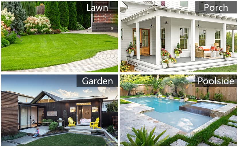 Homall 4 Pieces Outdoor Patio Furniture Sets Rattan Chair Wicker Set, Outdoor Indoor Use Backyard Porch Garden Poolside Balcony Furniture Sets Clearance (Brown and Beige)