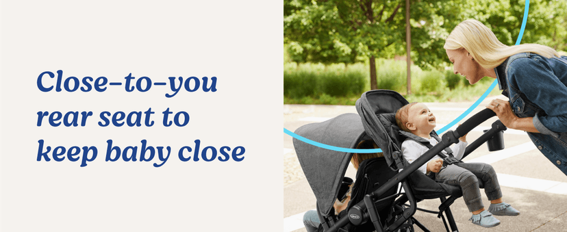 Graco Ready2Grow LX 2.0 Double Stroller Features Bench Seat and Standing Platform Options, Clark