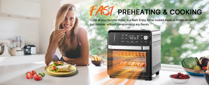 Nuwave Combi Steam Oven, 16Qt All-in-One Stainless Steel Multi-Cooker: Air Fry, Toast, Steam, Sous Vide & More, Precise 50-450°F, Adjustable Moisture, 120 Presets, Programmable Memories, Easy to Clean