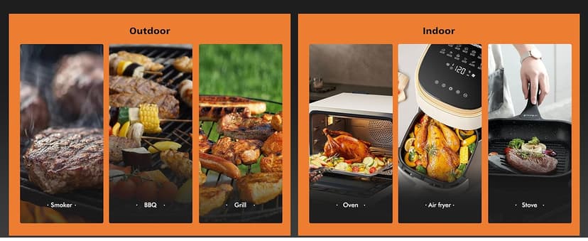 Smart Wireless Meat Thermometer 4 Probes, Bluetooth Food Thermometer, Remote Tracking and Real-Time Readings from Apps, for iOS and Android, for BBQ, Grill, Smoker