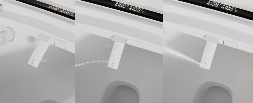 VALBELV Bidet Toilet Seat with Dryer & Warm Water, Self Cleaning Electric Elongated Bidet Attachment for Toilet with Rear/Front/SPA Wash, Slow Close Toilet Seat with Remote Control