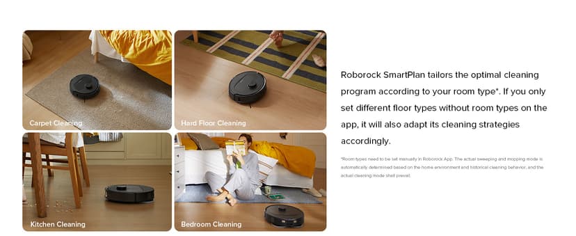 roborock Qrevo S Robot Vacuum and Mop, Self-Drying, Auto Mop Washing, 7000Pa Suction, Self-Emptying & Refilling, 10mm Auto Lifting, 200RPM Spinning Mops, Smart Obstacle Avoidance, Black