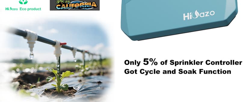 Smart Sprinklers Controller WiFi, Irrigation Controller Easy Use App Enabled, 4 Zone + 16 Plans, Save Water Auto Skin Rain, Freeze & Wind, 10 Minutes Install