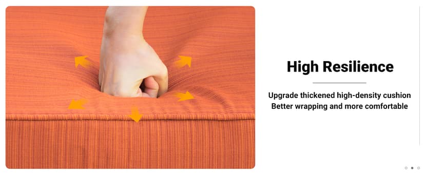 ovios 7 Pieces Patio Furniture Set, Outdoor Wicker Sofa Couch with Swivel Chairs 42" Fire Pit Table, All Weather High Back Modern Conversation Sets, Brown Rattan, Orange Red