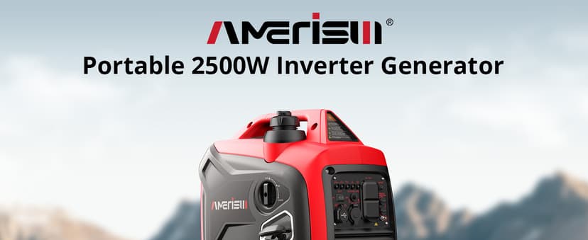 2500-Watt Gas Powered Portable Inverter Generator, CO Sensor, Super Quiet for Home Backup, Emergency, Camping, EPA Compliant 2025 Version