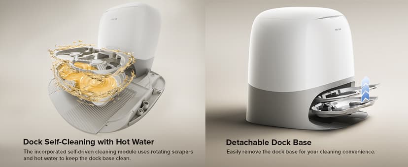 roborock Qrevo Curv S5X Robot Vacuum and Mop, 17000Pa Suction, Zero-Tangling Design, FlexiArm Side Brush, Smart Obstacle Avoidance, Self-Washing & Drying & Emptying for Carpet, Pet Hair, Hard Floor