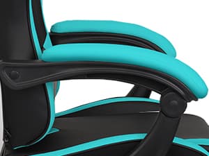 Gaming Chair with Linkage Armrest & Footrest, High Back Video Gaming Chair, Black/Grey