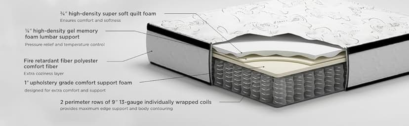 Signature Design by Ashley California King Size Chime 12 Inch Medium Firm Hybrid Mattress with Cooling Gel Memory Foam for Pressure Relief