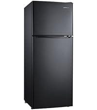 RV Refrigerator, Black, 7.6 cu.ft. | 12V | Compact RV Fridge | Customizable Controls | Space-Saving Design | R-780BK-12V