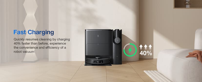 ECOVACS DEEBOT T30S Combo Robot Vacuum and Mop, All in One Cleaning Hub, 11000Pa, ZeroTangle Technology, TruEdge Adaptive Edge, Dual Self-Emptying, Hot Water Washing