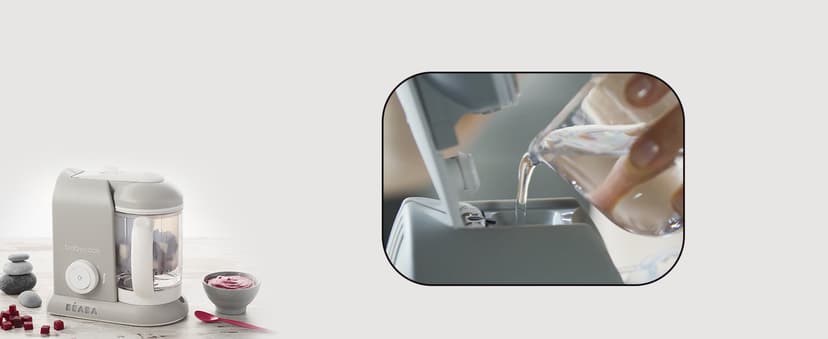 BEABA Babycook Solo 4 in 1 Baby Food Maker, Puree Steamer and Blender for Purees, Grinder with Auto Steam Cooking, Lrg Capacity 4.5 Cups 27 Servings in 20 Mins, Oat