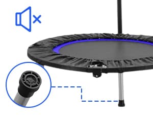 HYD-Parts 40" 48" Mini Trampoline for Adults and Kids Exercise Rebounder with Adjustable Bar Fitness Trampoline Indoor Max Load 330 440lbs
