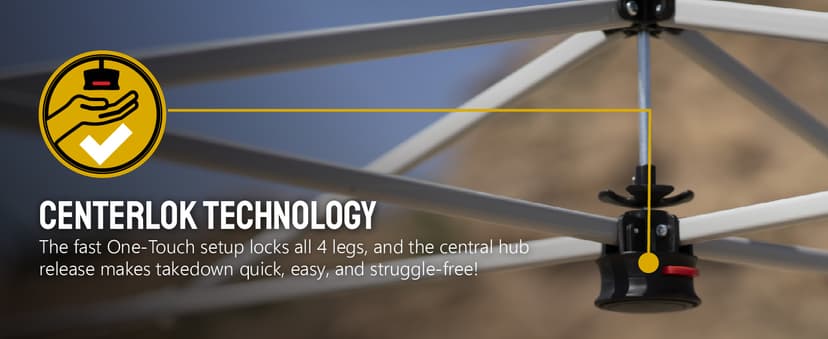 CROWN SHADES 10X10 Comercial Instant Canopy Pop Up Tent with Center Lock (10x10 with 4 Sidewalls, Grey)