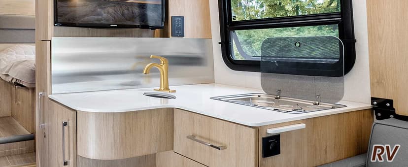 Brushed Gold Single Hole Bathroom Faucets, Single Handle Brass Bathroom Sink Faucet for 1 or 3 Holes, Vanity Faucet with Pop Up Drain and Supply Lines, Deck Plate