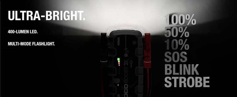 NOCO Boost X GBX155: 4250A UltraSafe Jump Starter – 12V Lithium Battery Booster Pack, Portable Jump Box, Power Bank & Jumper Cables - for 6.5L Gas and 4.0L Diesel Engines