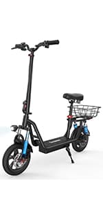 iScooter Electric Scooter for Adults,50/30 Miles Range, 28 MPH Top Speed, 800/750W Motor, 10" Pneumatic Tires, Foldable Dual Shock Absorption Commuting E Scooter with APP & Turn Signals & Storage Bag