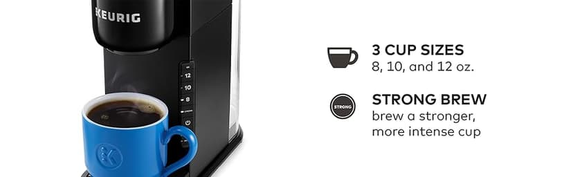 Keurig K-Express Single Serve K-Cup Pod Coffee Maker, 3 Brew Sizes, Strong Button Feature, 42oz Removable Reservoir, Warm Stone