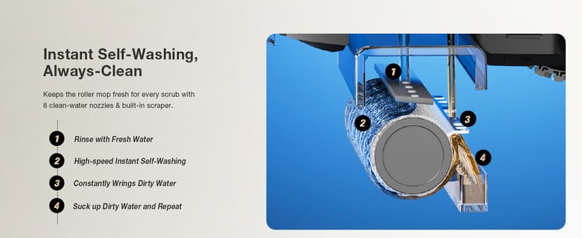 ECOVACS DEEBOT X9 PRO Omni Robot Vacuum and Mop, Blast™ 16,600Pa Suction, OZMO Roller Instant Self-Washing Mopping, ZeroTangle™ 3.0, Triple Lift System, AI Smart Navigation, Hands-Free Omni Station