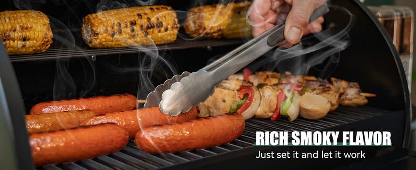 Z GRILLS Wood Pellet Grill Smoker with PID 2.1 Controller, 704 Cooking Area, Meat Probes, Rain Cover for Outdoor BBQ, 7002C