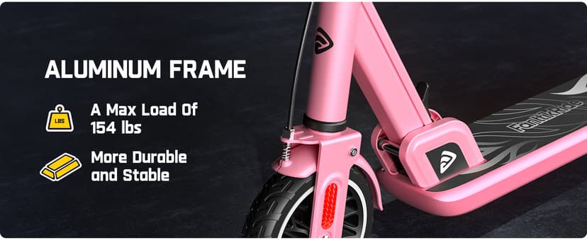 FanttikRide T9 Electric Scooter for Kids 4.3-5.6 ft, 7/10/12 MPH, LED Battery Level, Height Adjustable and Foldable, Electric Scooter for Kids, 200W Motor, Up to 40 mins