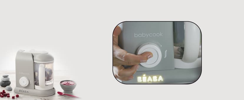 BEABA Babycook Solo 4 in 1 Baby Food Maker, Puree Steamer and Blender for Purees, Grinder with Auto Steam Cooking, Lrg Capacity 4.5 Cups 27 Servings in 20 Mins, Oat